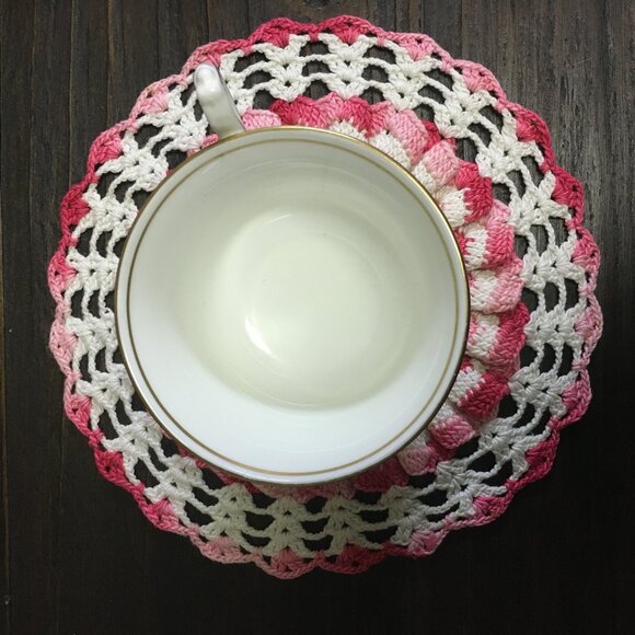 Cauldon England White Porcelain Floral Garland Teacup & Saucer - Picture 11 of 14